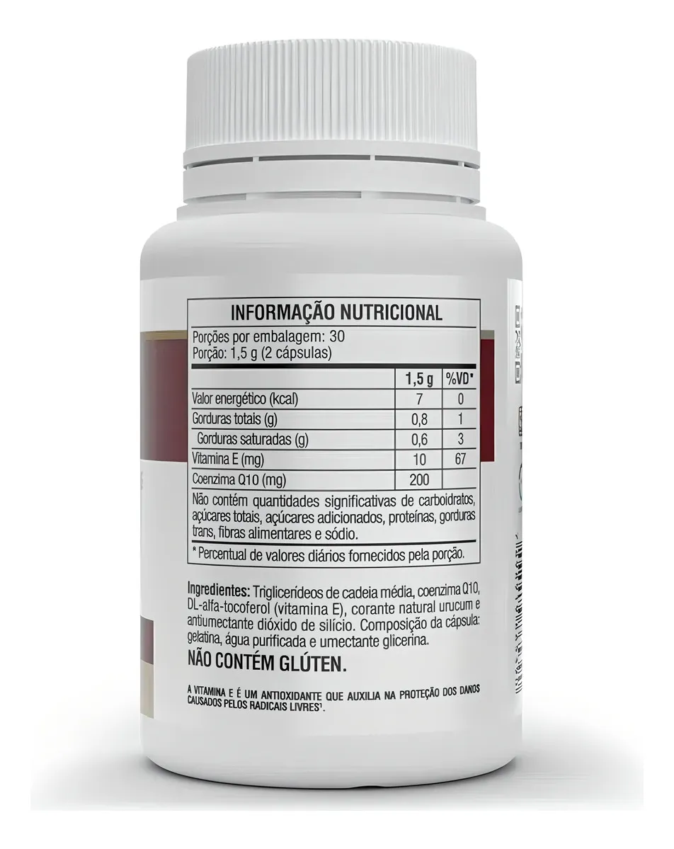 COQ-10 Coenzima Q10 e Vitamina E 200 mg 3