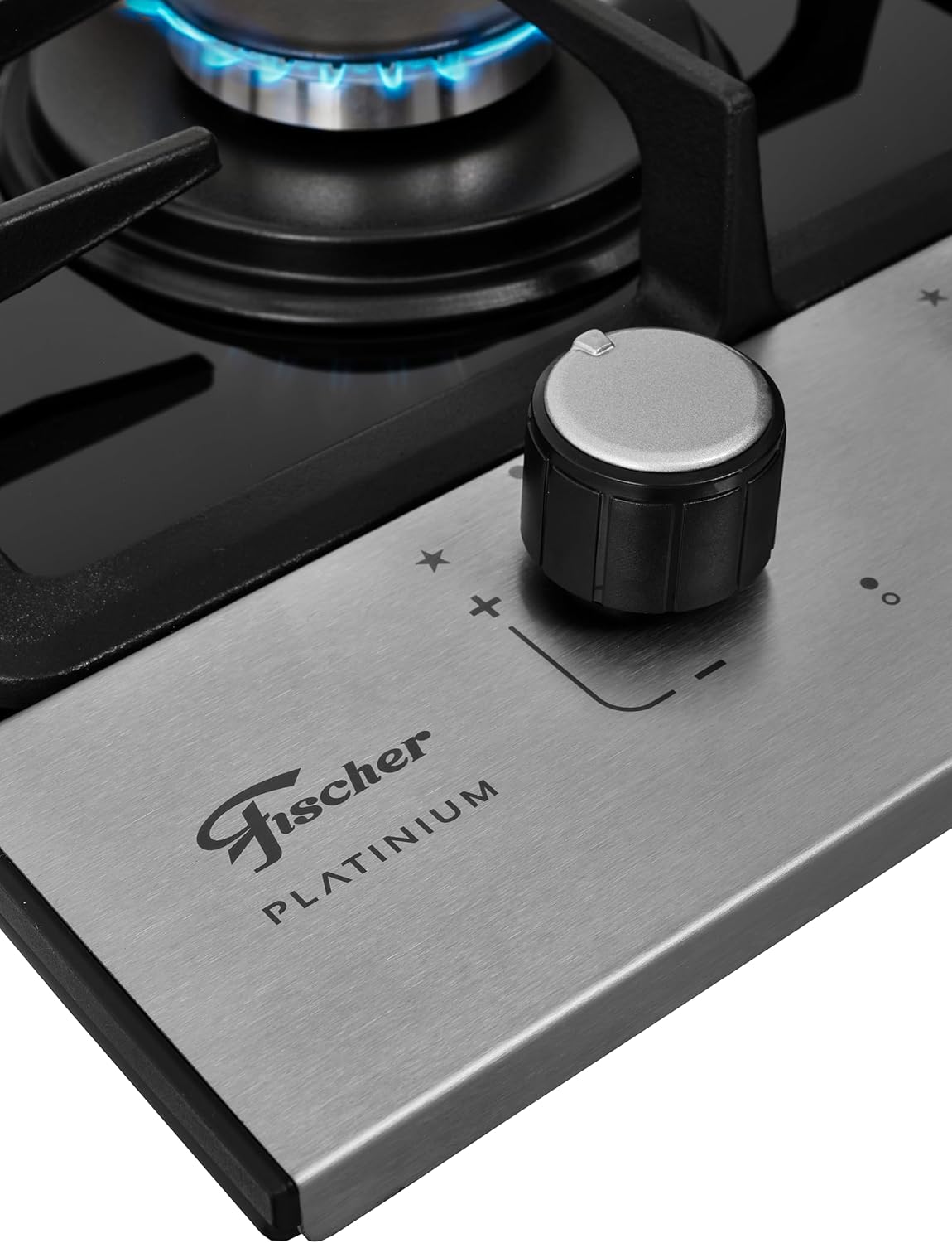 Cooktop a Gás Fischer 2 Bocas Platinium com Trempe de Ferro Fundido Mesa Vidro Bivolt 3