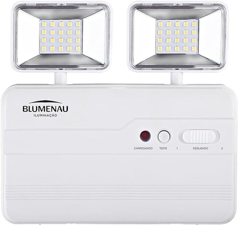 Luminária de Emergência LED 2 Faróis 6500K 1