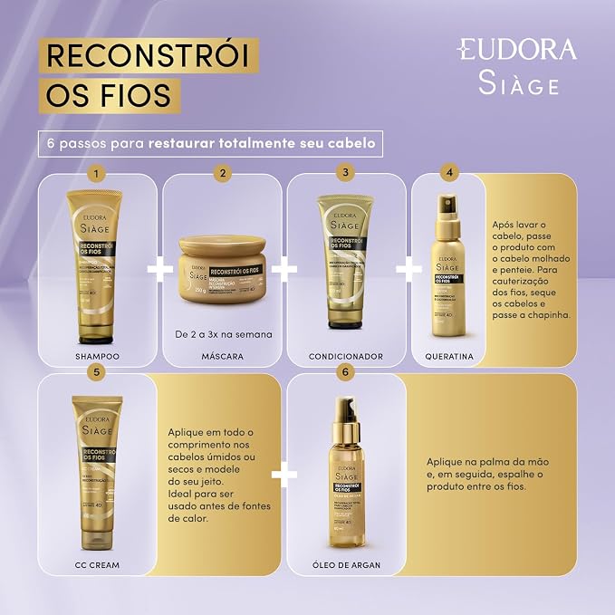 Argan Oil Siàge Reconstrói os Fios 60 ml 3