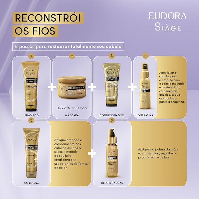 Argan Oil Siàge Reconstrói os Fios 60 ml 3