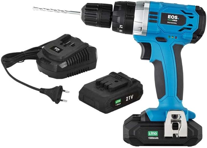 Parafusadeira e Furadeira de Impacto MaxPro 21 V a Bateria e Maleta com 50 Acessórios Bivolt 4