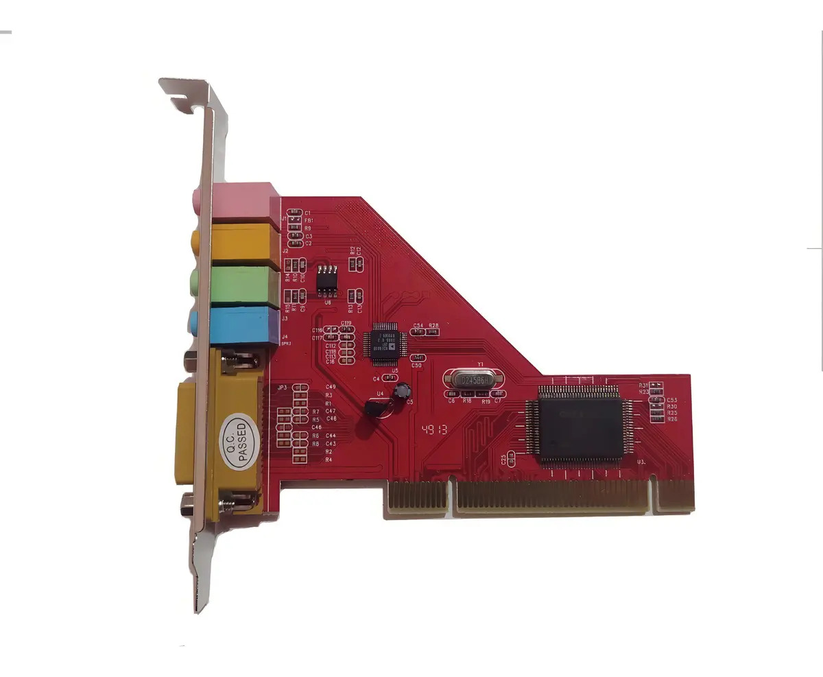 Placa de Som PCI 4 Canais 32 Bits para PC Express 1