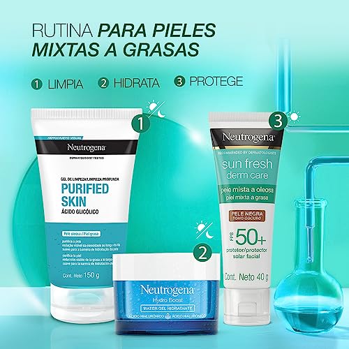 Neutrogena Sun Fresh Protetor Solar Facial Pele Mista a Oleosa Negra 3