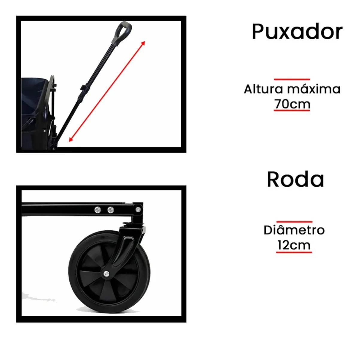 Carrinho Dobrável Multiuso Reforçado 4