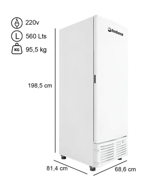 Freezer Vertical 561 L Tripla Ação Porta Cega Branca 5