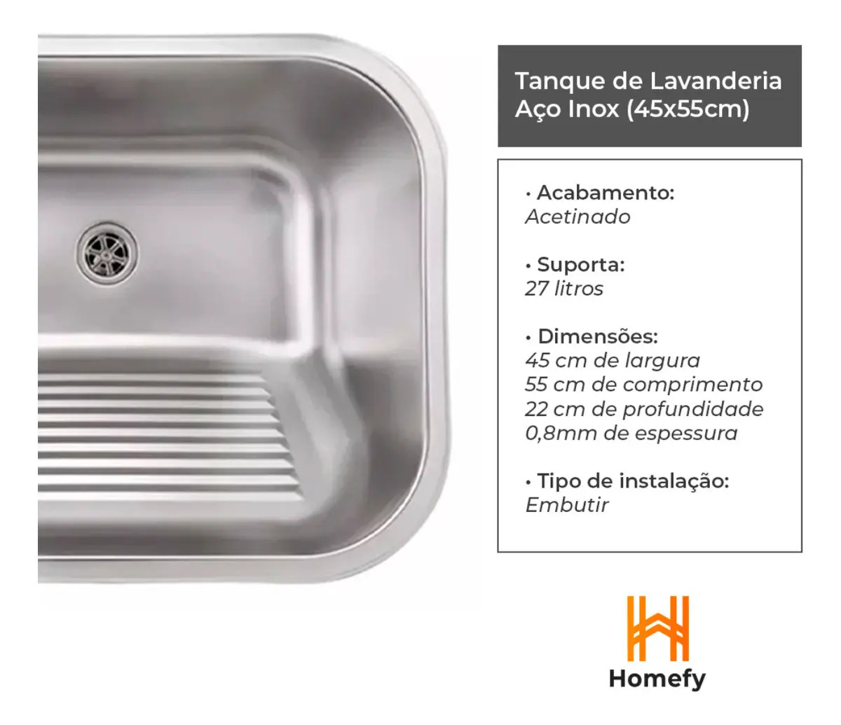 Tanque Lavanderia com Válvula 5