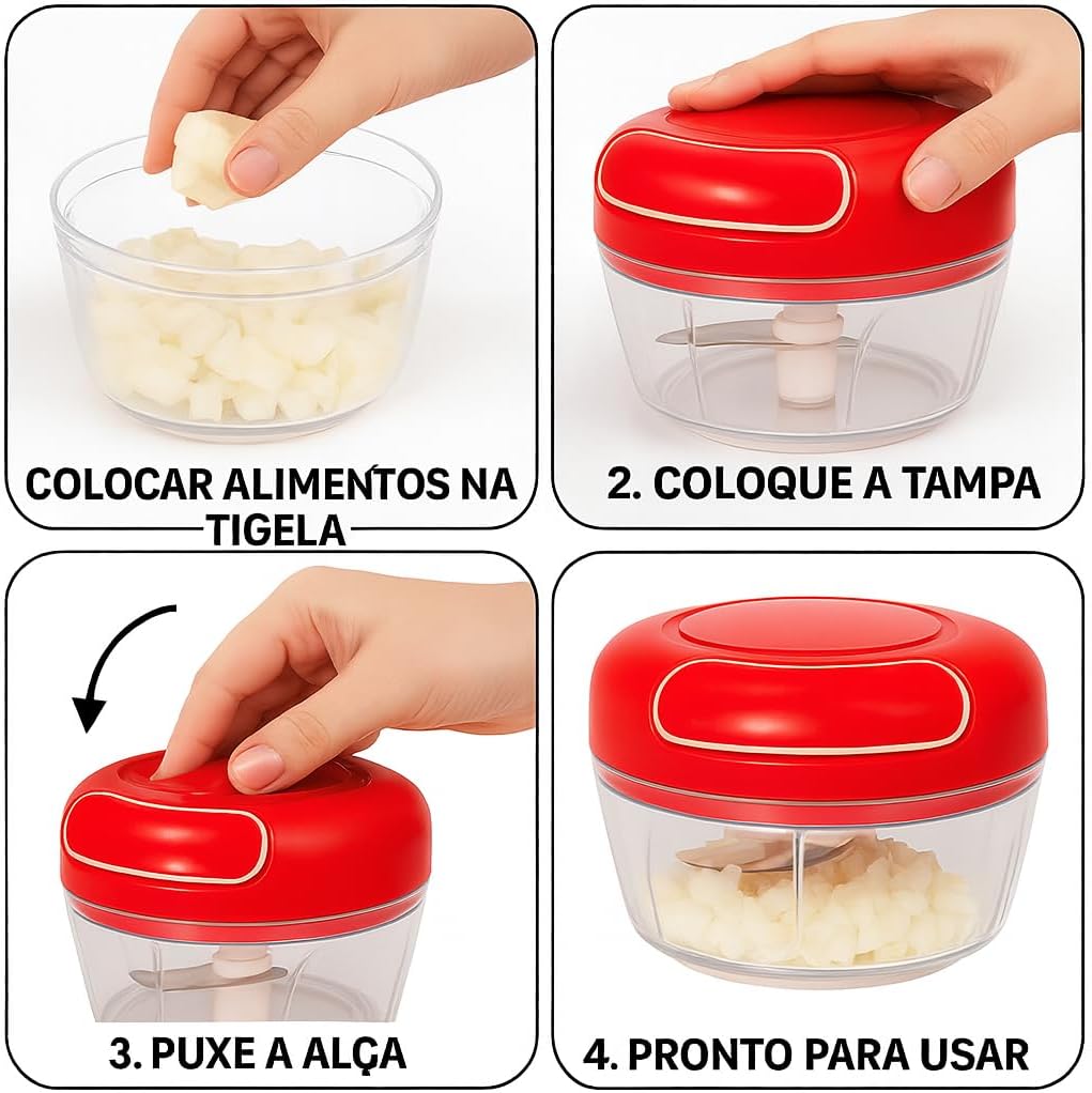 Mini Processador de Alimentos Cordel 170 ml 5