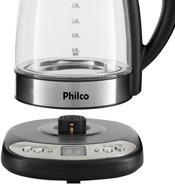 Chaleira Elétrica Philco 1,7 L Digital Glass 3