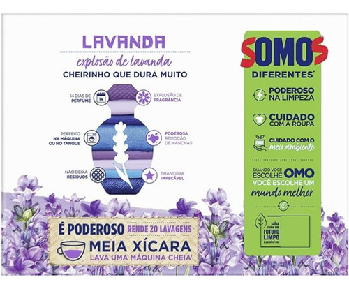 Sabão em Pó Omo Lavanda 4