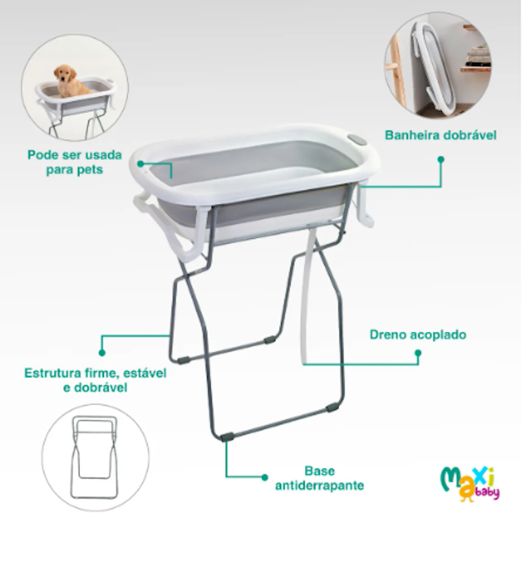 Banheira para Bebê com Suporte Lift 5