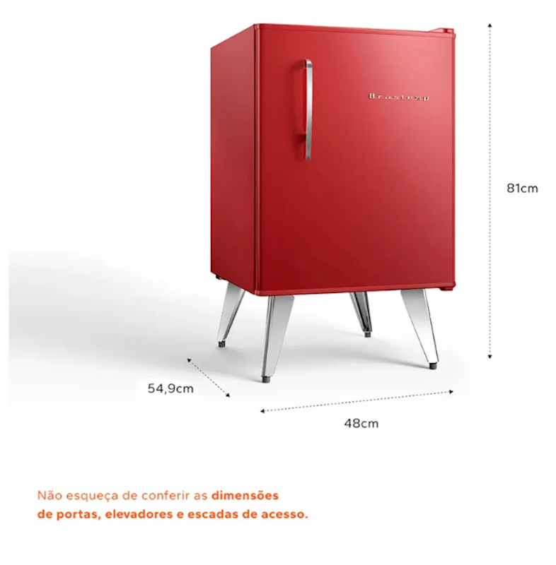 Frigobar Retrô 76 L Classic Red 5