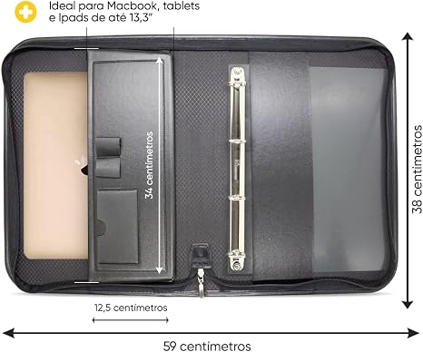 Pasta Fichário em Couro Sintético Incorpast 3