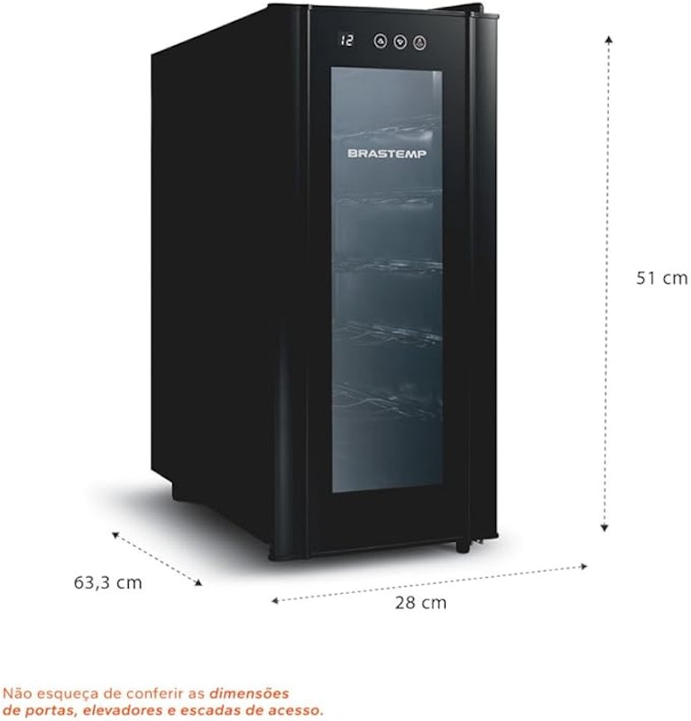 Adega 12 Garrafas com Painel Touch 4