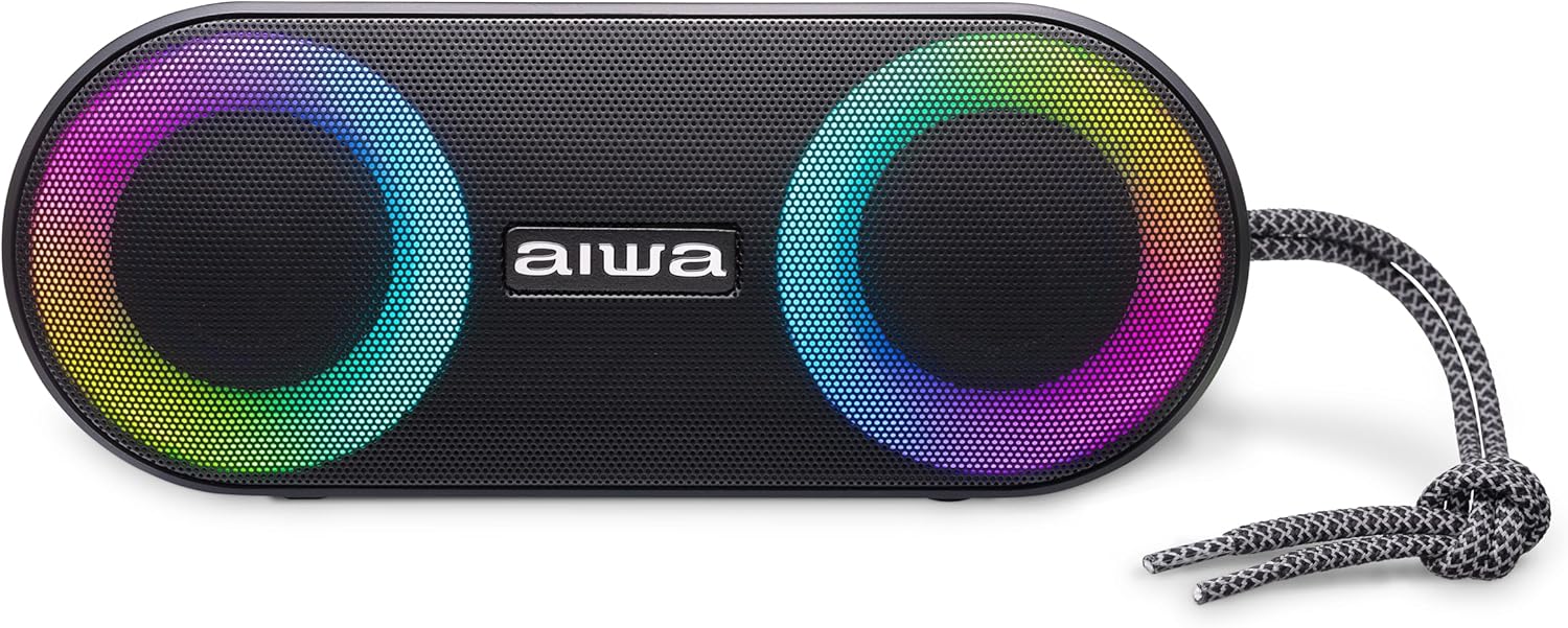 Caixa de Som Speaker AIWA SP-01 20 W BT 15H IP65 RGB USB TWS 1