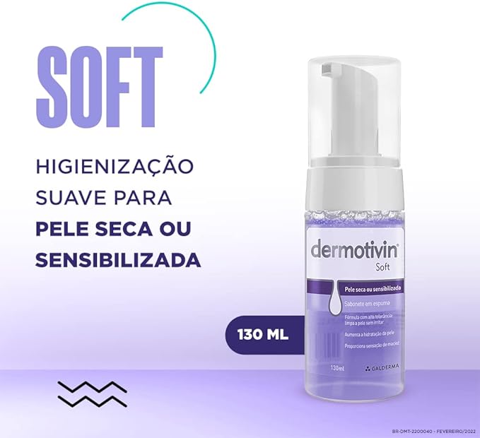 Dermotivin Soft Sabonete Espuma de Limpeza Facial 4