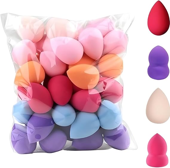Kit 12 Esponja de Maquiagem Facial Espuma Beauty Blender 1