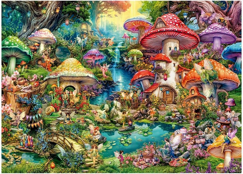 Puzzle 2000 Peças Vilarejo das Fadas 3