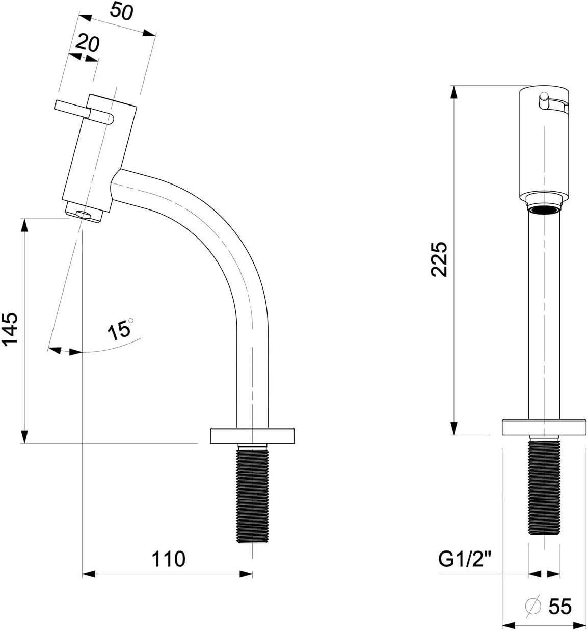 Torneira para Lavatório de Mesa Bica Baixa Basic 5