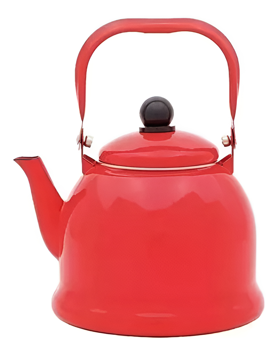 Chaleira Retrô Vermelha 1700 ml Ferro Esmaltado 1
