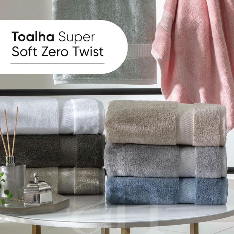 Kit Toalha Super Soft Zero Twist Banho 4 Peças 2