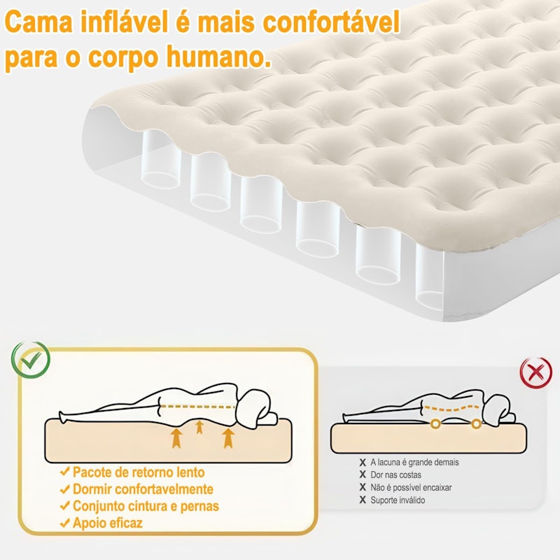 Colchão Inflável de Ar Queen Double Ventoeco 3
