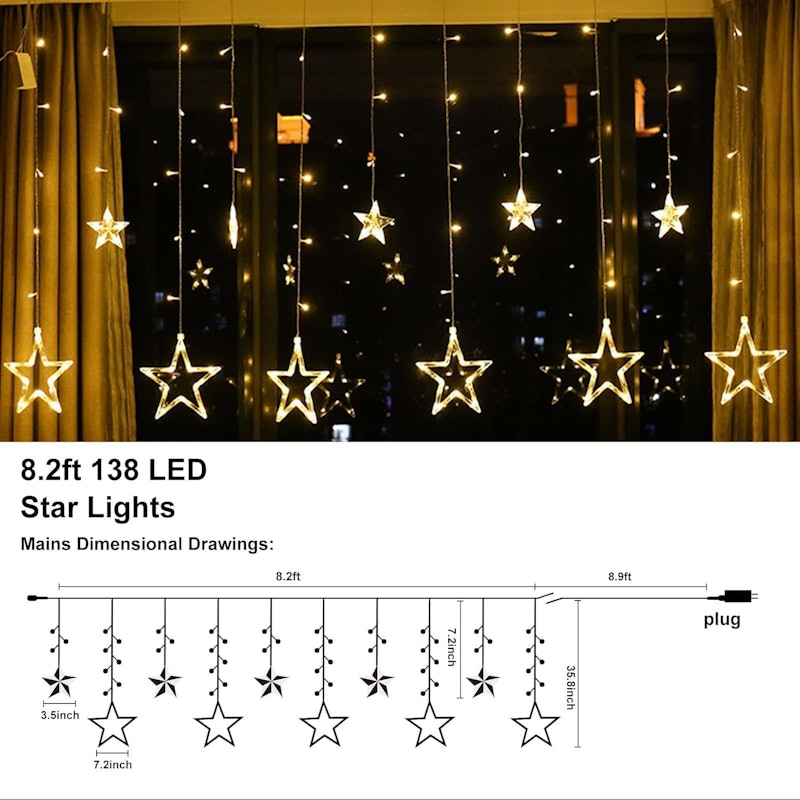 Cascata com 138 LED Formato em Estrela 4