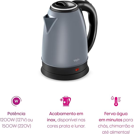 Chaleira Inox Lunar 2 L 3