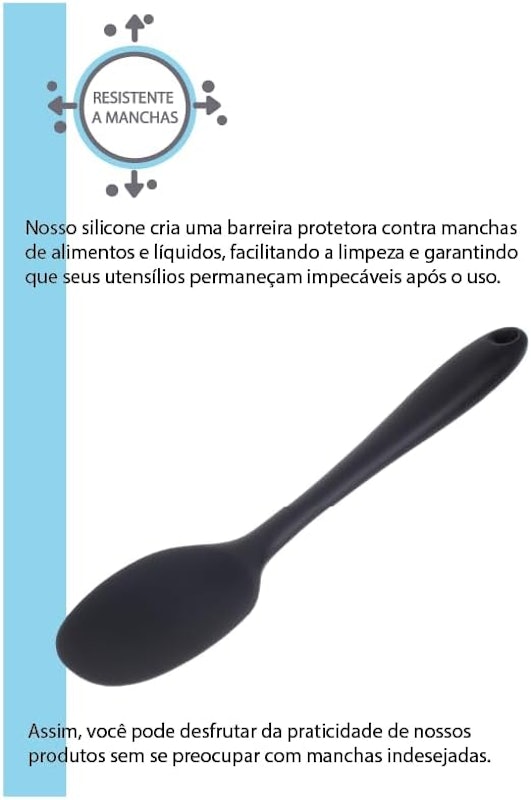 Colher Silicone 28 cm Weck Preto 5