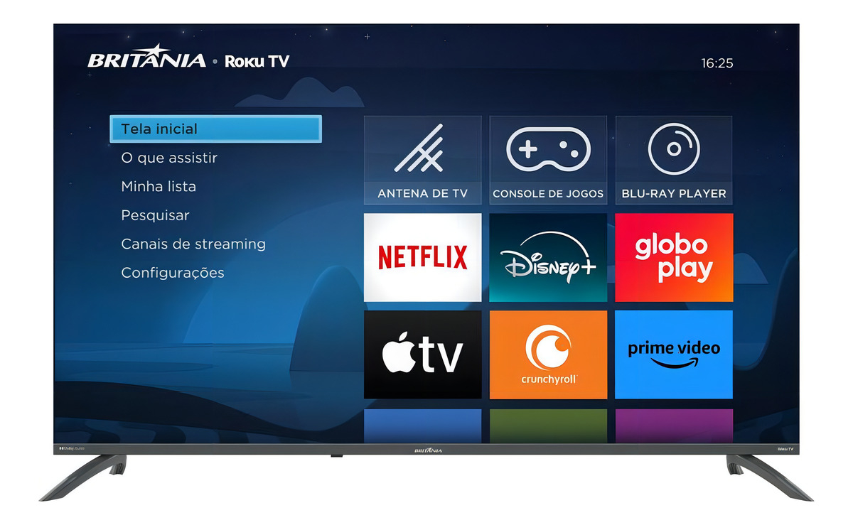 Smart TV 50” Britânia Roku TV LED Dolby Audio BTV50VA4REGB 1