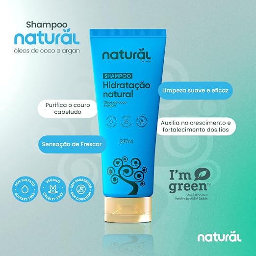 Shampoo Natural com Óleo de Coco e Argan 2