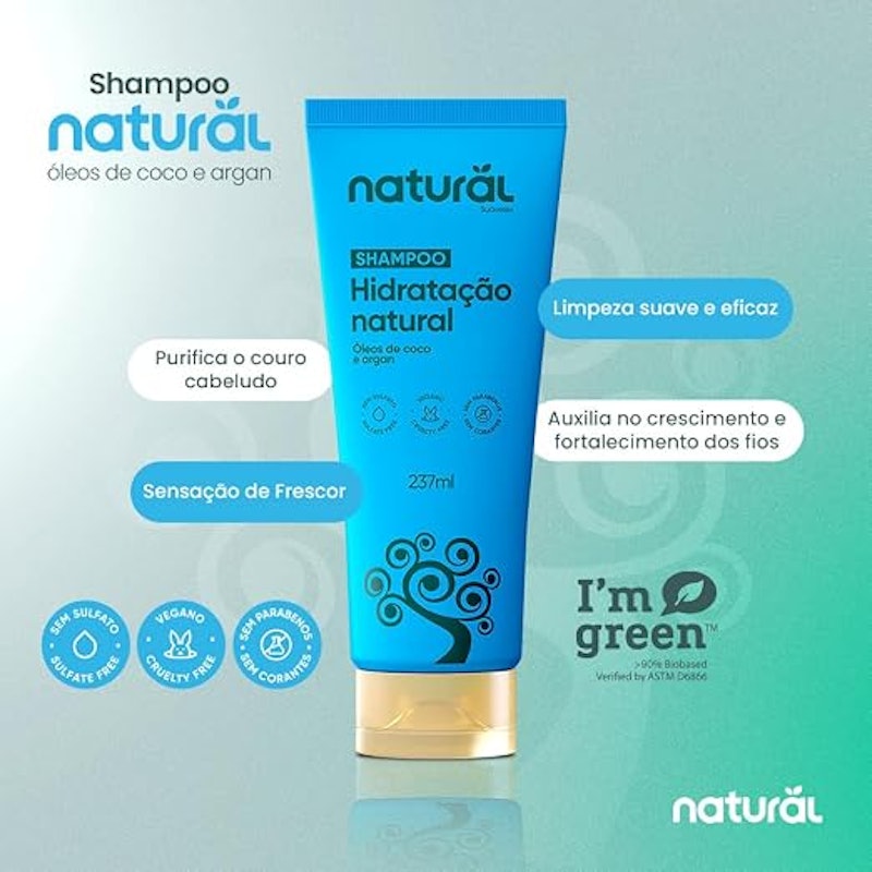 Shampoo Natural com Óleo de Coco e Argan 2
