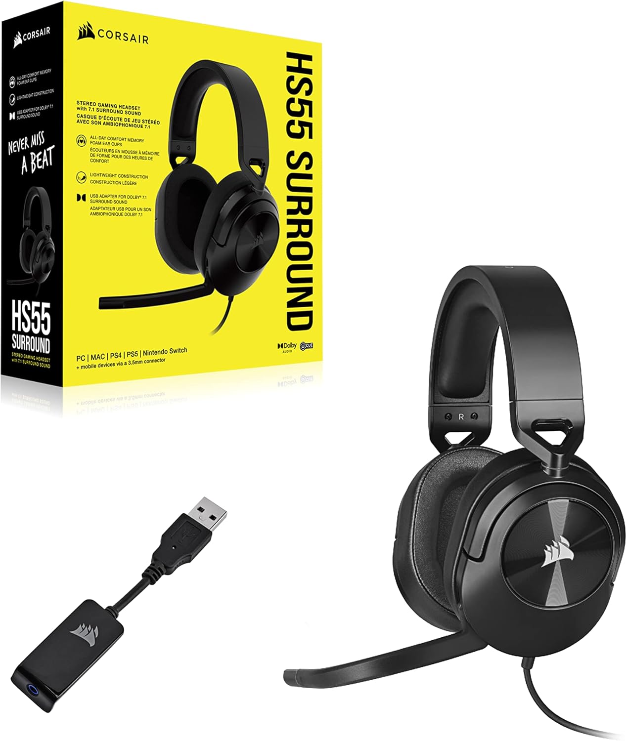 Headset Gamer Corsair HS55 Surround 2