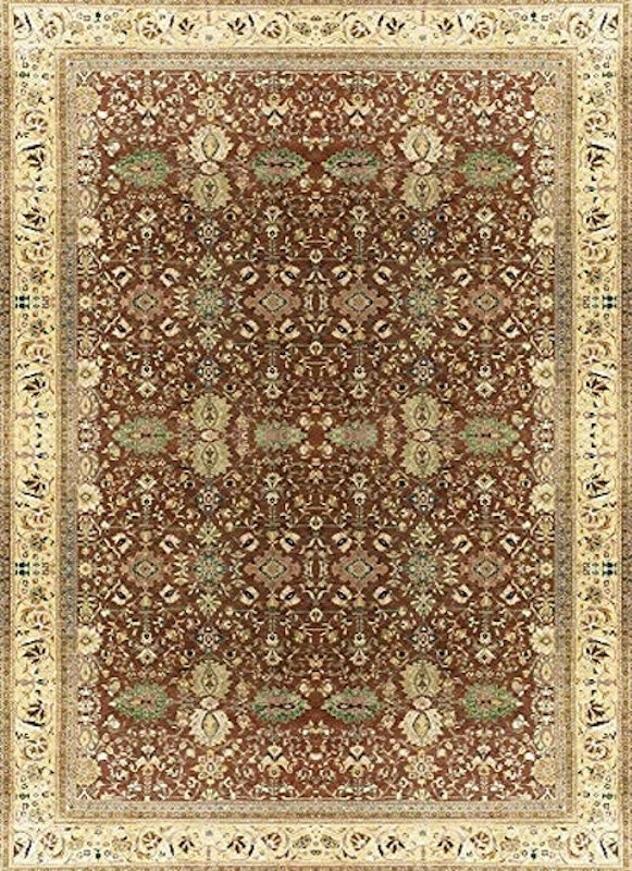 Tapete Persa Marrom e Dourado 1