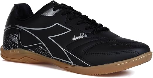 Chuteira Diadora Futsal Torneio II Preto e Prata Masculina 1