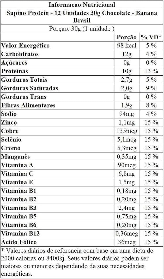 Supino Protein Chocolate Banana Brasil (12 unidades) 3