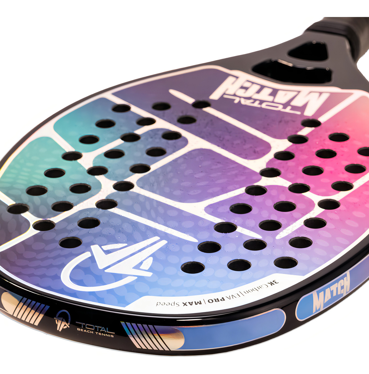 Raquete Beach Tennis Carbono 3K Total Match + Capa 3