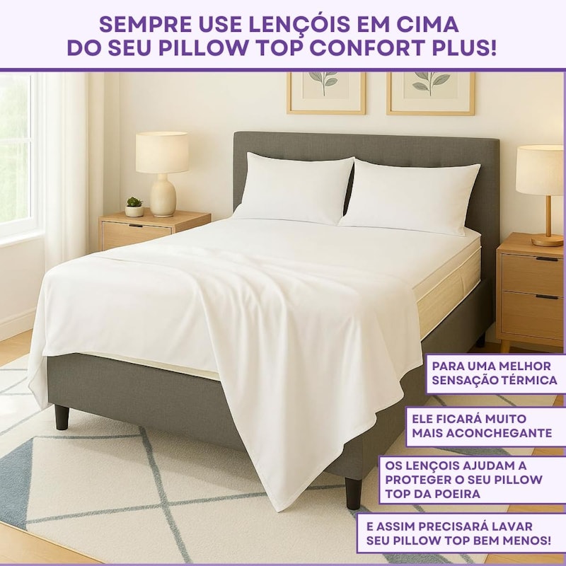 Pillow Top King Premium Confort Plus Lavável em Máquina 3