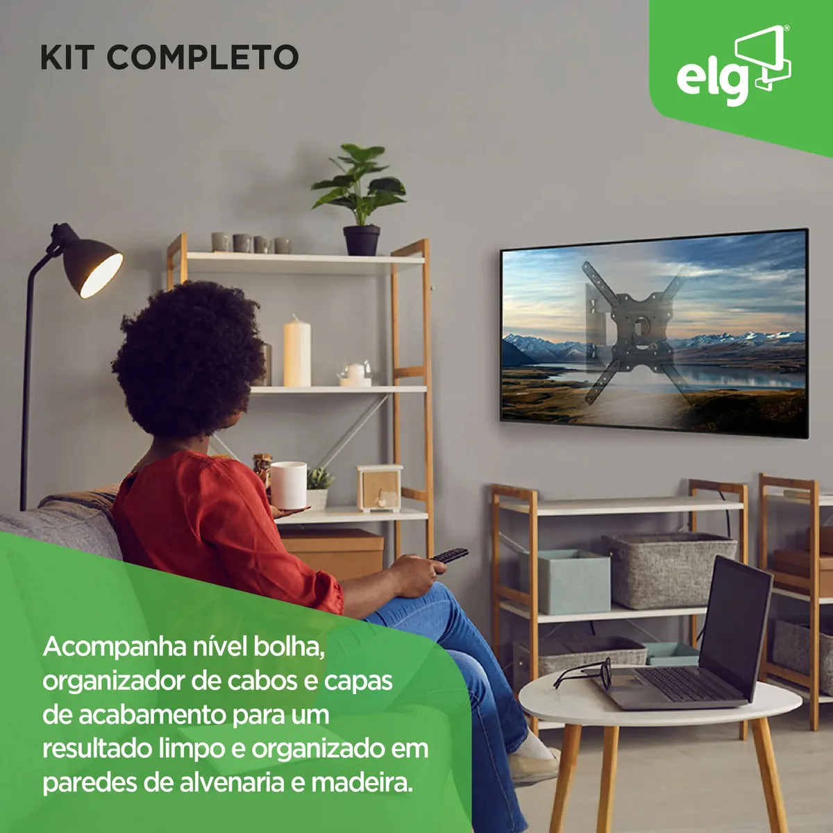 Suporte Articulado de Parede para TVs de 26" a 75" 5
