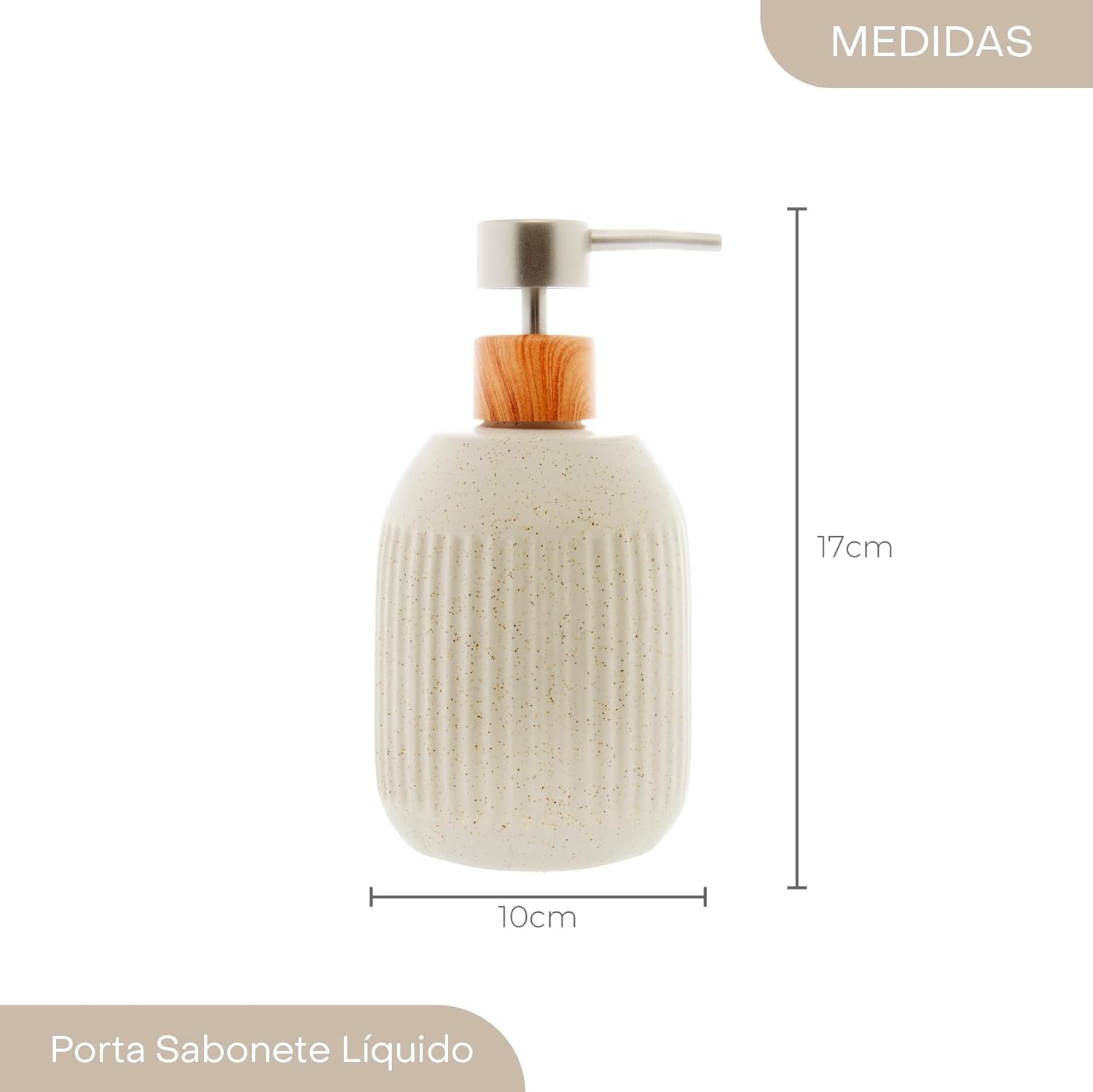 Porta Sabonete Líquido de Cerâmica Granilite Lines 3