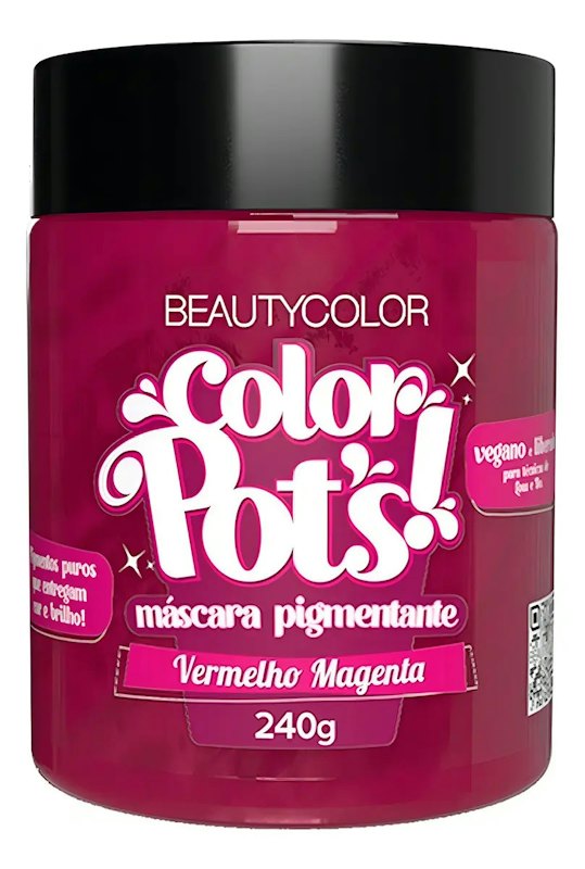 Máscara Pigmentante Color Pot's Vermelho Magenta 1