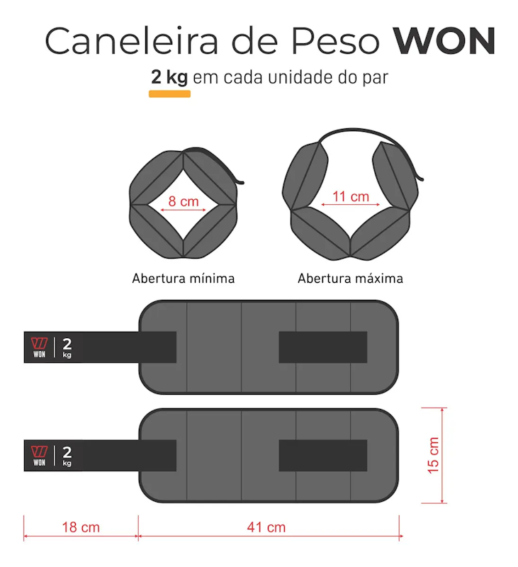 Par de Caneleiras de Peso 2 kg 3
