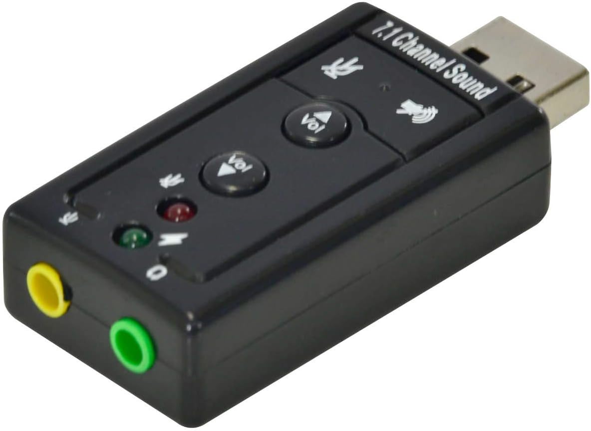 Adaptador VINIK Placa de Som USB 7.1 Canais Virtual AUSB71 1