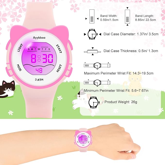 Relógio Digital Infantil para Meninas e Meninos 2