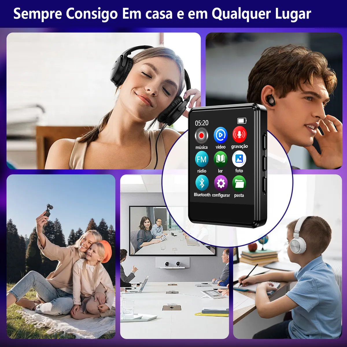Mp3 Mp4 Player Slim Multimídia Bluetooth 2