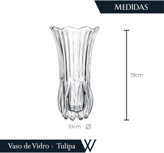 Vaso de Vidro Tulipa 3