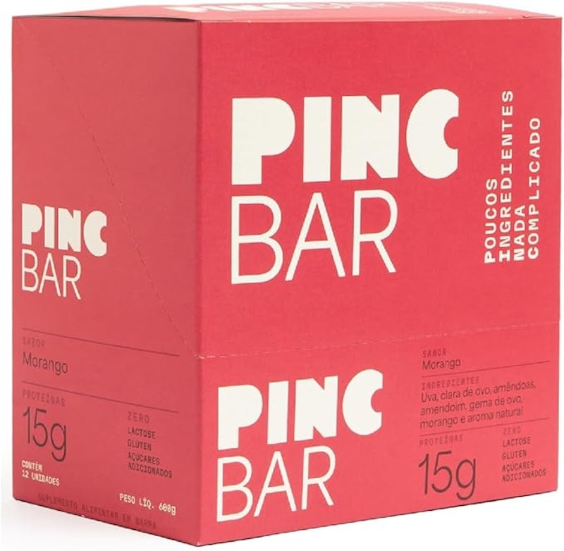 Pincbar Barra De Proteína Natural Morango - Cx Com 12 Un 2