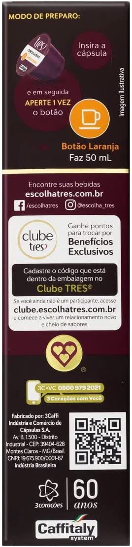 Cápsula de Café Espresso Atento TRES 3 Corações 3