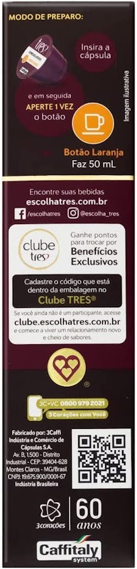 Cápsula de Café Espresso Atento TRES 3 Corações 3