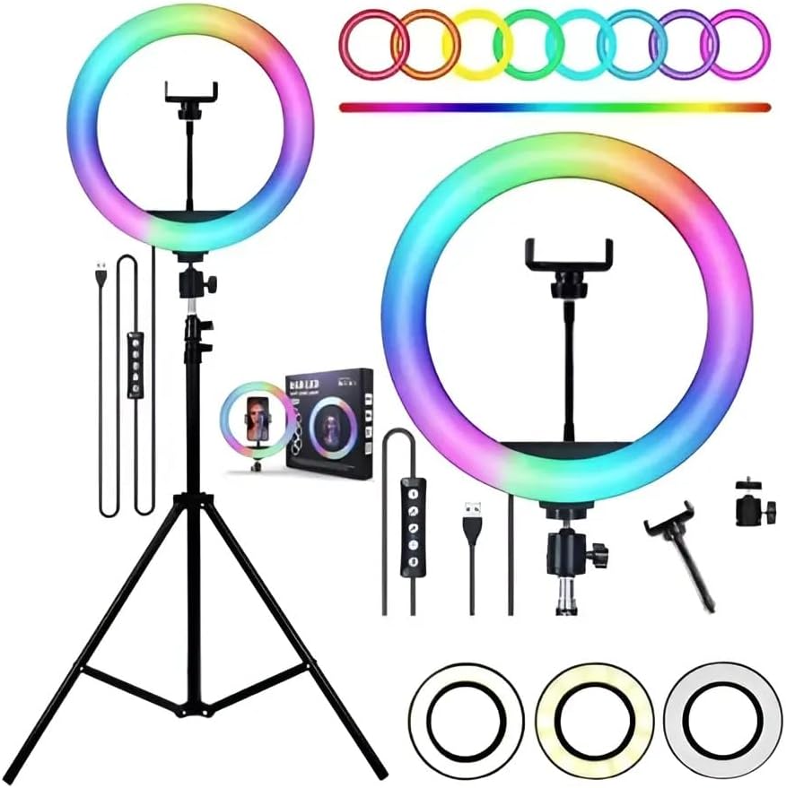 Ring Light RGB 10 Polegadas com Tripé Inland Sounds 1